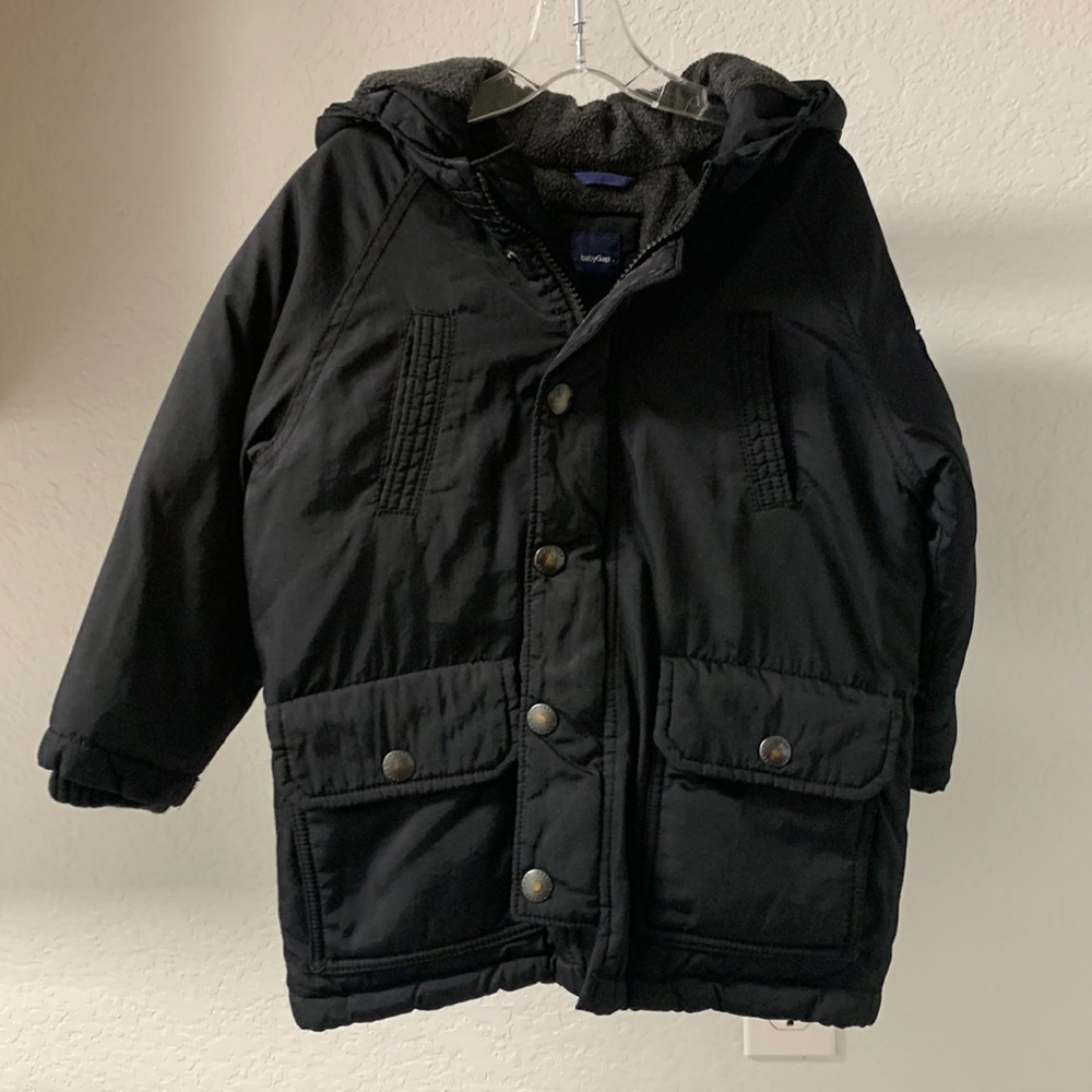 GAP Black Snorkel Warmest Puffer Jacket Coat 4T